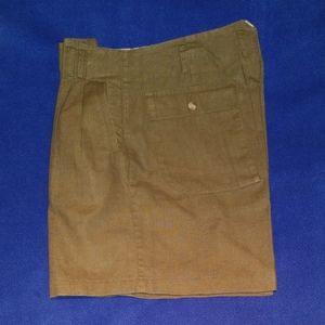 Olive green cotton shorts